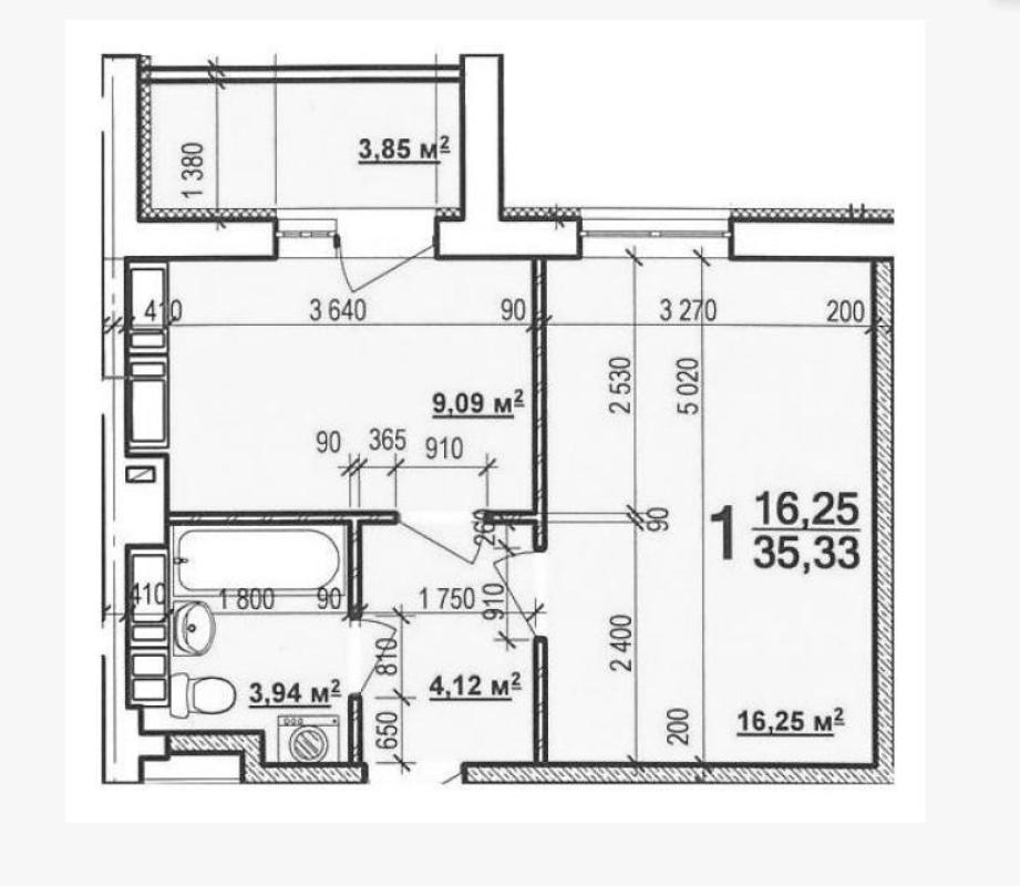 Sale 1 bedroom-(s) apartment 35 sq. m., Myru Street 11а