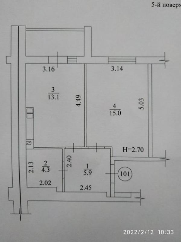 Продаж 1 кімнатної квартири 40 кв. м, Миру вул.