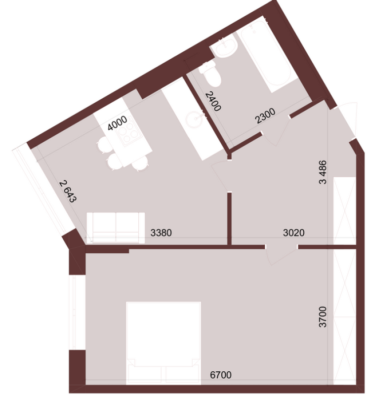 Sale 1 bedroom-(s) apartment 41 sq. m., Klochkivska Street 148а