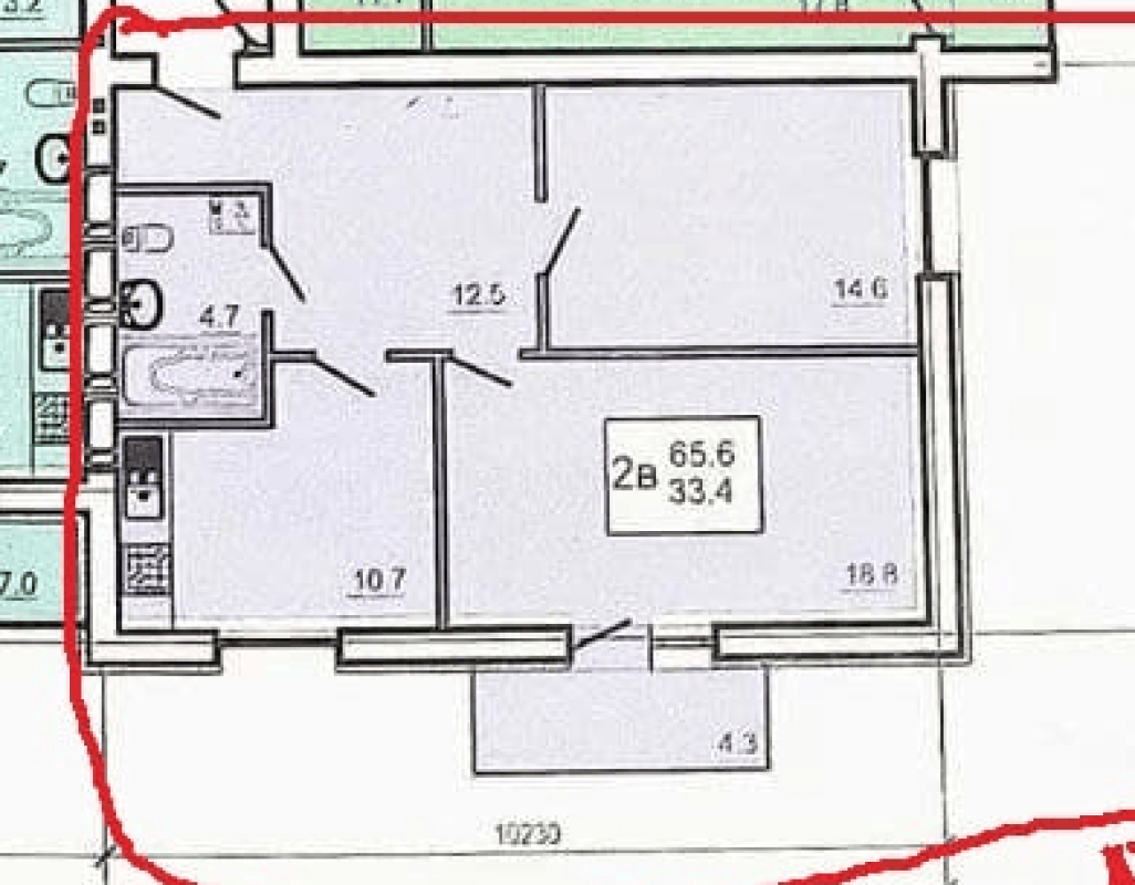 Sale 2 bedroom-(s) apartment 66 sq. m., Heroiv Pratsi Street