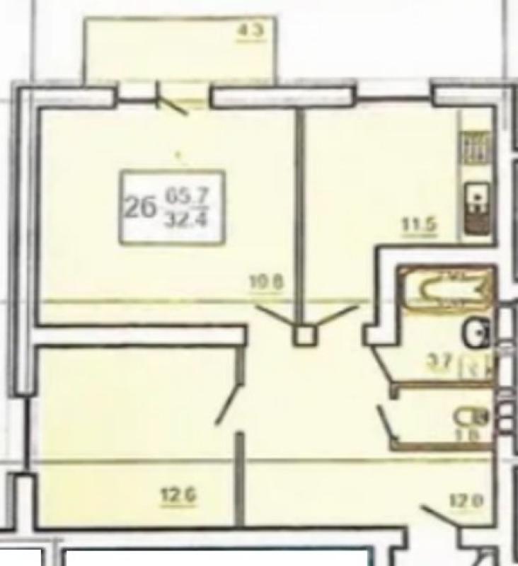 Sale 2 bedroom-(s) apartment 65 sq. m., Heroiv Pratsi Street