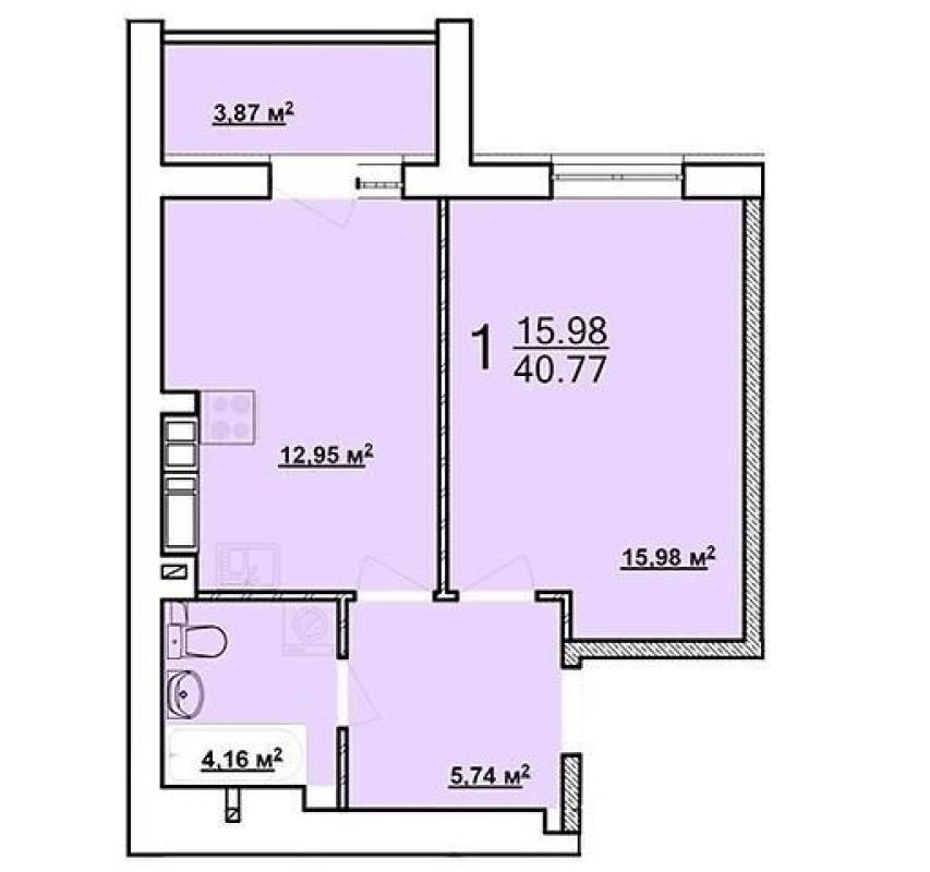 Продаж 1 кімнатної квартири 40 кв. м, Миру вул. 11а