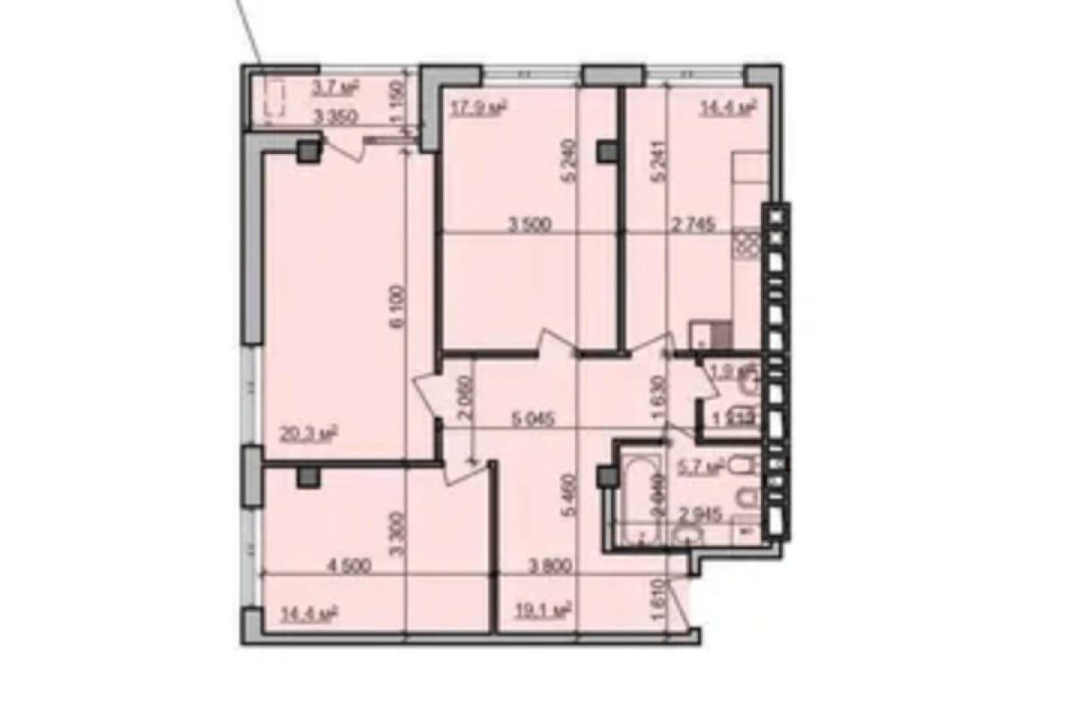 Sale 3 bedroom-(s) apartment 96 sq. m., Sadova street (Chubaria Street)