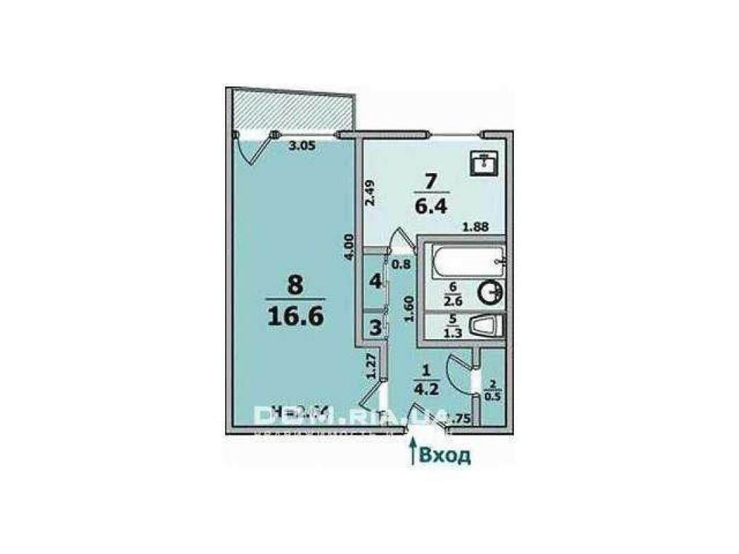 Long term rent 1 bedroom-(s) apartment Dmytra Kotsyubayla Street (Derzhavinska Street) 2б