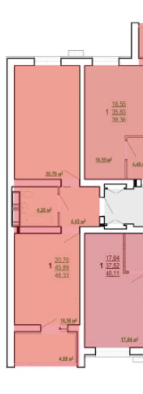 Sale 1 bedroom-(s) apartment 48 sq. m., Peremohy Avenue 86