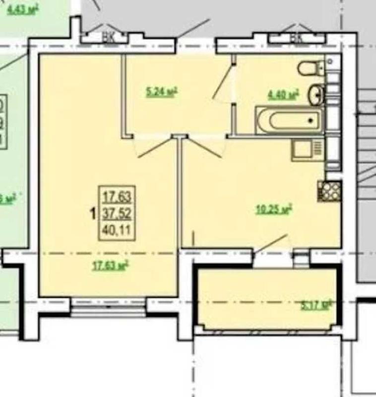 Sale 1 bedroom-(s) apartment 41 sq. m., Peremohy Avenue 86